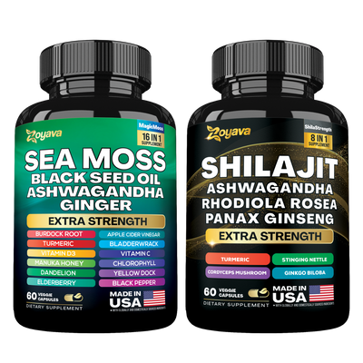 Dynamic Vitality Boost Duo: Sea Moss & Shilajit