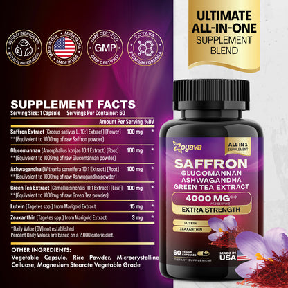 Revitalize Your Wellness: Saffron ZestyZen Blend - 4,000MG Powerhouse