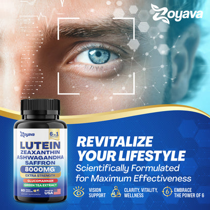 SightShield Advanced Lutein and Zeaxanthin Supplements - 8000 MG Power Blend